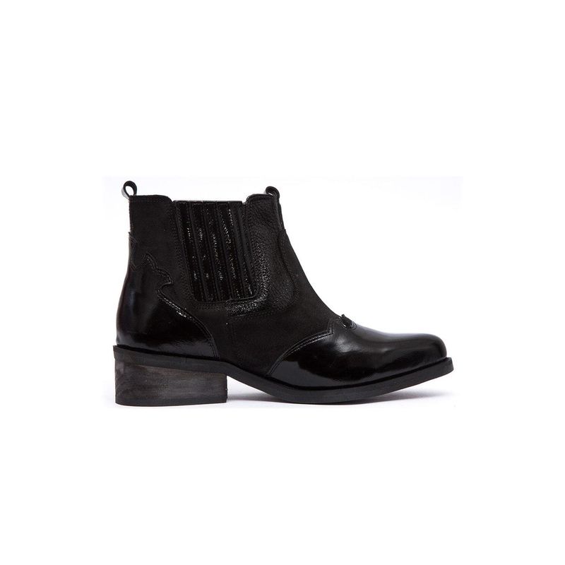 GIANI DAFIRENZE - Botin Mujer De Cuero Frida Negro C1
