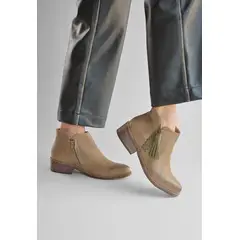 GIANI DAFIRENZE - Botin Mujer De Cuero Virginia Taupe C2