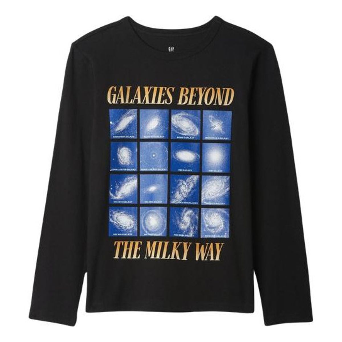 GAP - Polera Logo Manga Larga Hombre Negro