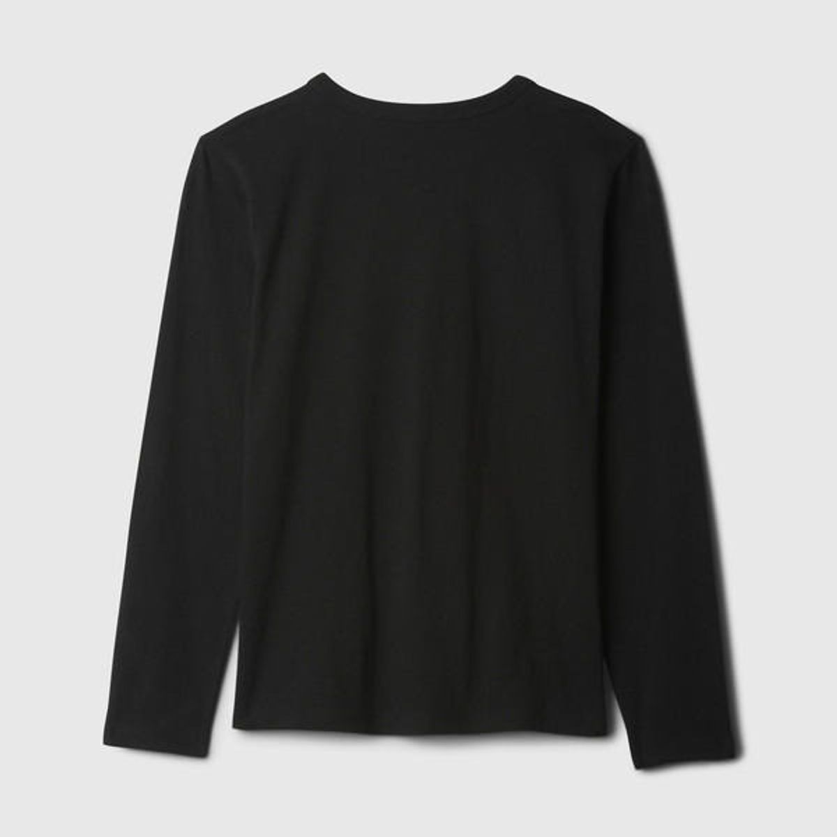 GAP - Polera Logo Manga Larga Hombre Negro