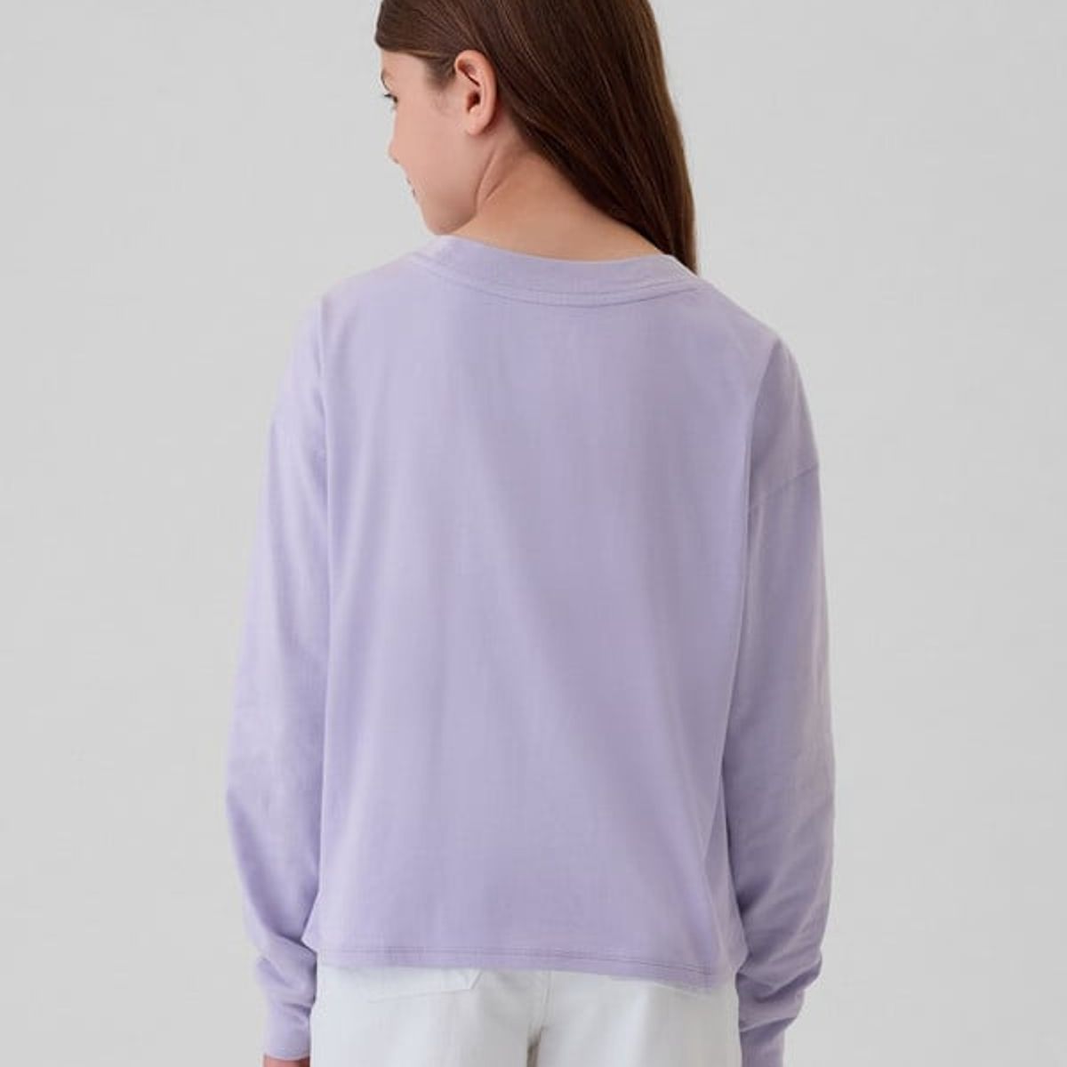 GAP - Polera Logo Manga Larga Niña Morado