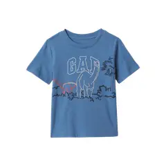 GAP - Polera Gráfica Manga Corta Hombre Azul