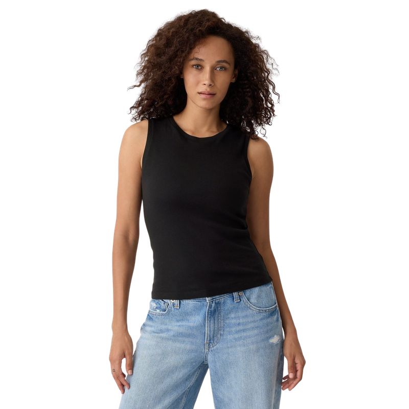 GAP - Polera Cuello Redondo Sin Manga Mujer Negro