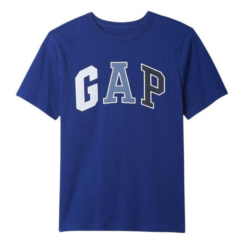 GAP - Polera Logo Manga Corta Hombre Azul