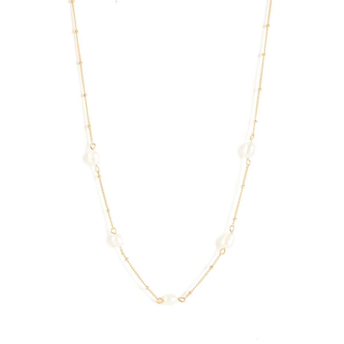 AMPHORA - Collar perlina dorado