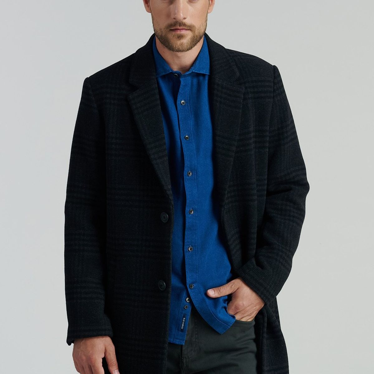 FEROUCH - Abrigo Clásico Houston Fr Gris Ferouch