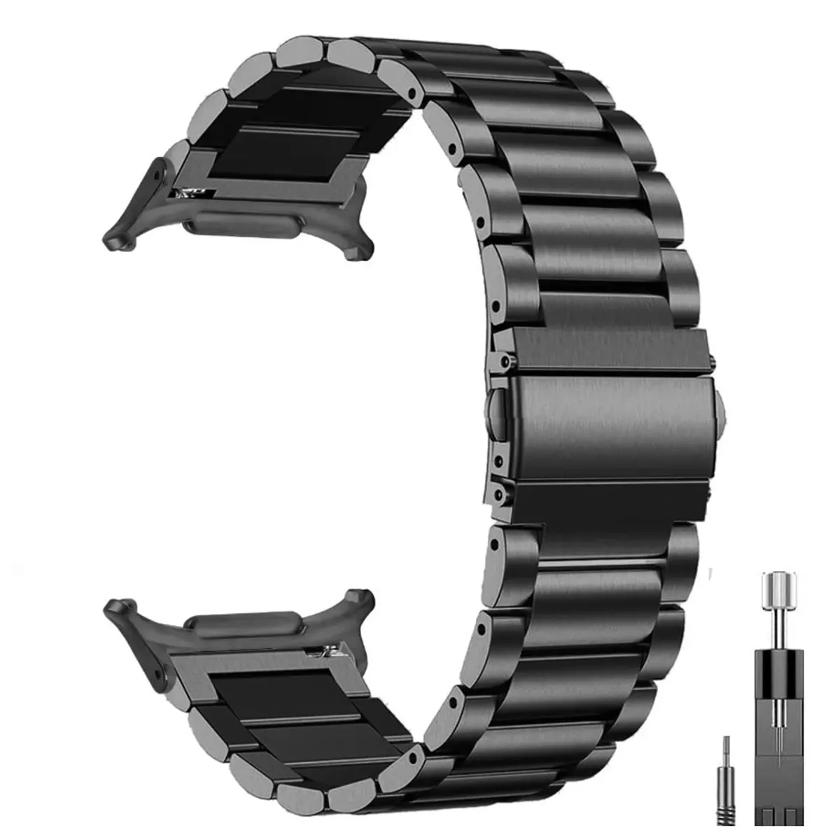 GENERICO - Correa Acero para Galaxy Watch 7 Ultra + Ajustador Negra