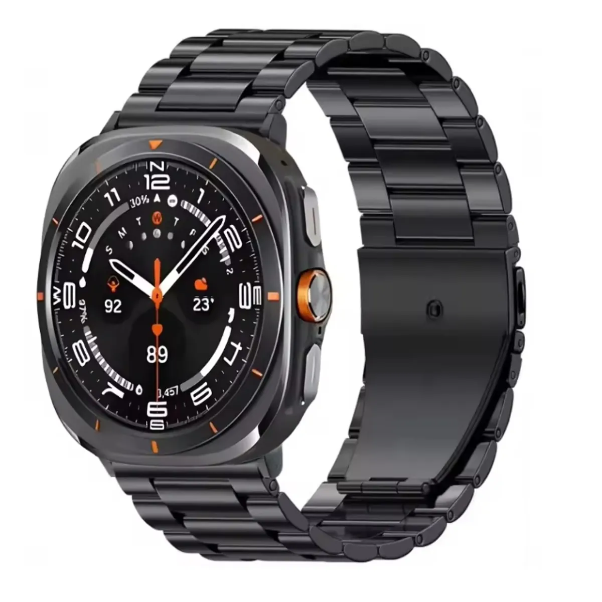 GENERICO - Correa Acero para Galaxy Watch 7 Ultra + Ajustador Negra