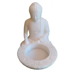 GENERICO - Maceta Buda de la Paz Blanca Plástico 15cm