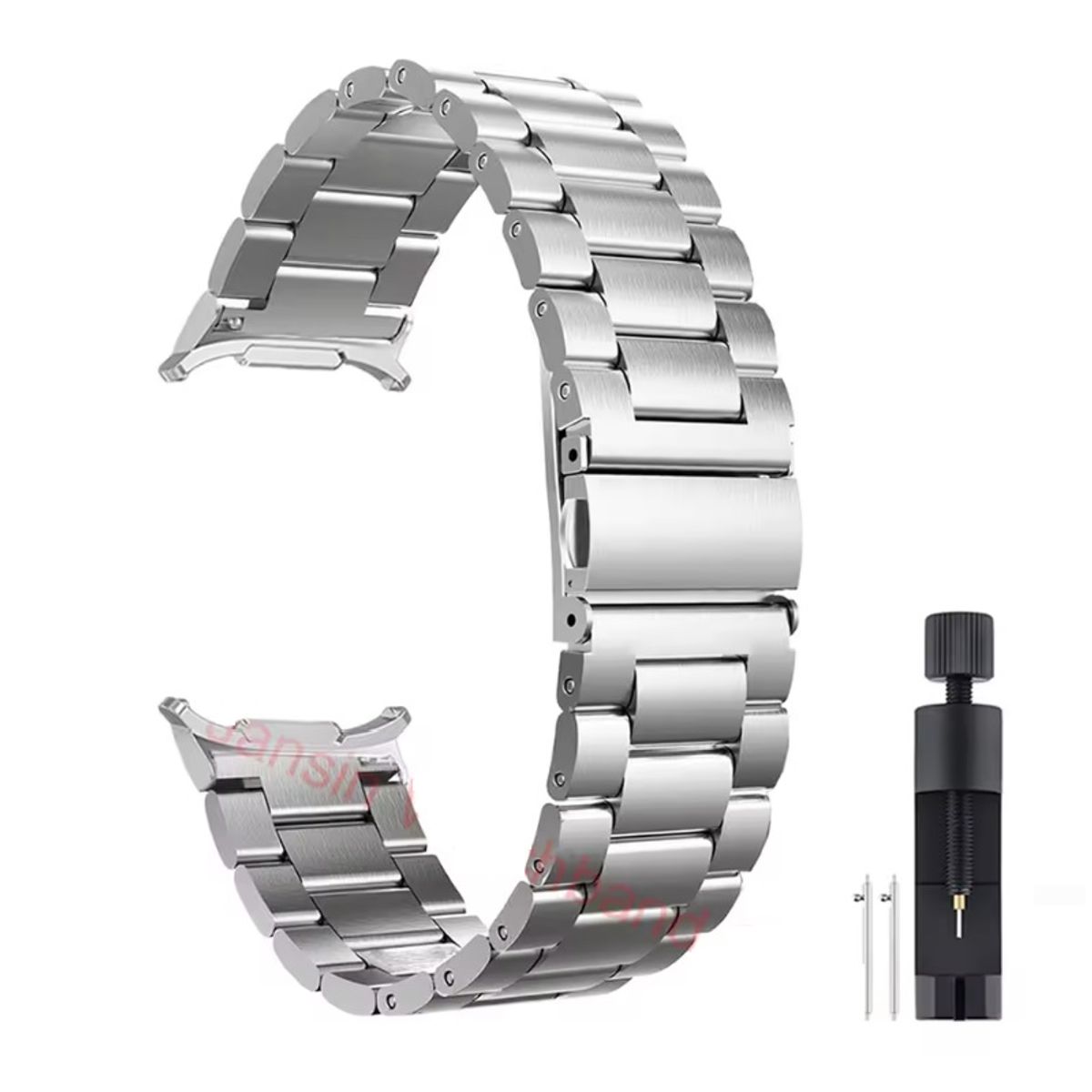 GENERICO - Correa Acero para Galaxy Watch 7 Ultra + Ajustador Plateada