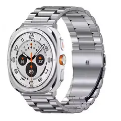 GENERICO - Correa Acero para Galaxy Watch 7 Ultra + Ajustador Plateada