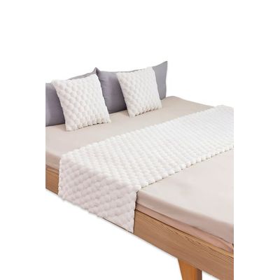 Imagen 2 del producto PIECERA DE CAMA DECORATIVA MODELO PERLA BLANCO