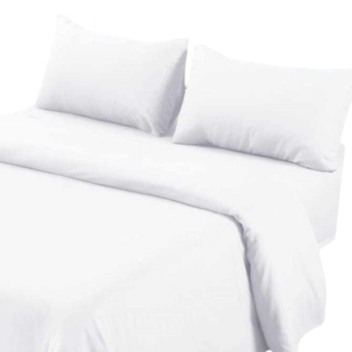 GENERICO - JUEGO DE SABANAS 200 HILOS BLANCA 2 PLAZAS