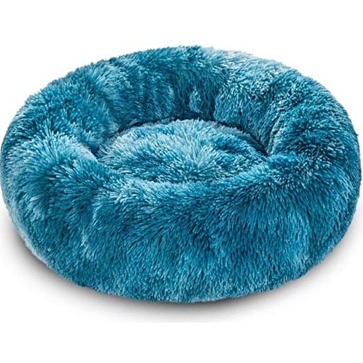 GENERICO - Cama cojin de chiporro redondo para mascotas  60cm PETROLEO