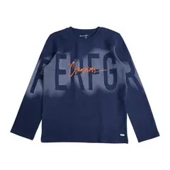 EXCEPTION - Polera Manga Larga Afranelada Niño