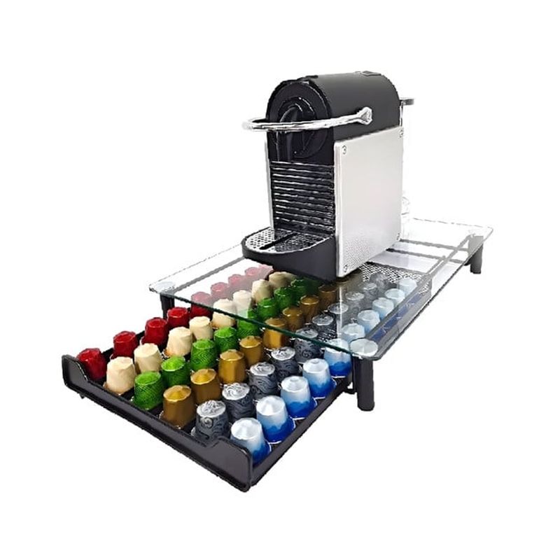 GENERICO - Caja para Cápsulas de Café con Tapa de Cristal