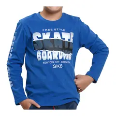 EXCEPTION - Polera Manga Larga Afranelada Niño