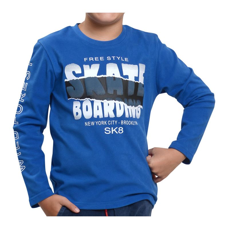 EXCEPTION - Polera Manga Larga Afranelada Niño