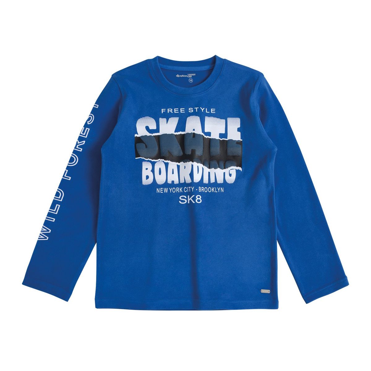 EXCEPTION - Polera Manga Larga Afranelada Niño
