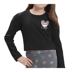 EXCEPTION - Polera Manga Larga Afranelada Niña