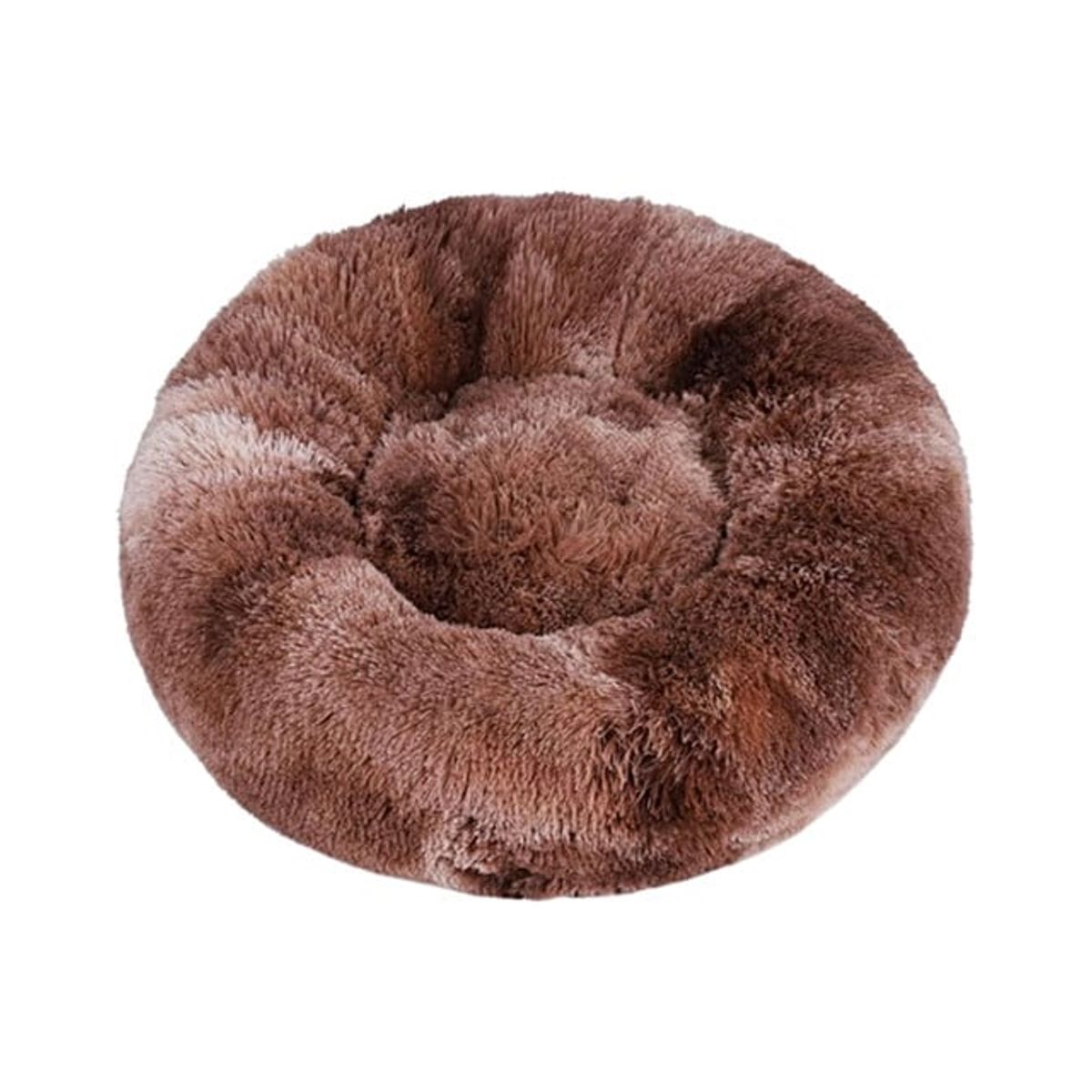 GENERICO - Cama cojin de chiporro redondo para mascotas  60cm CAFÉ
