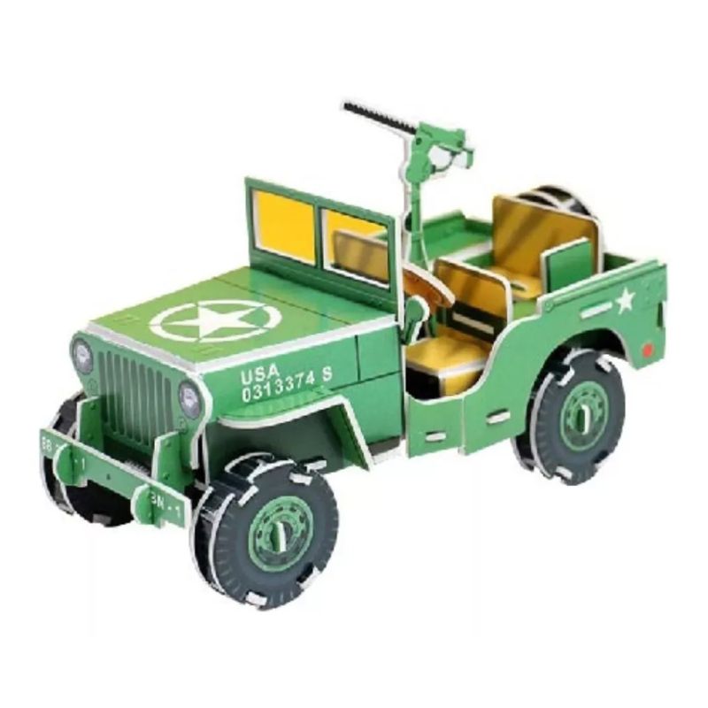 GENERICO - Rompecabezas 3d De Jeep Militar Puzzle 3d