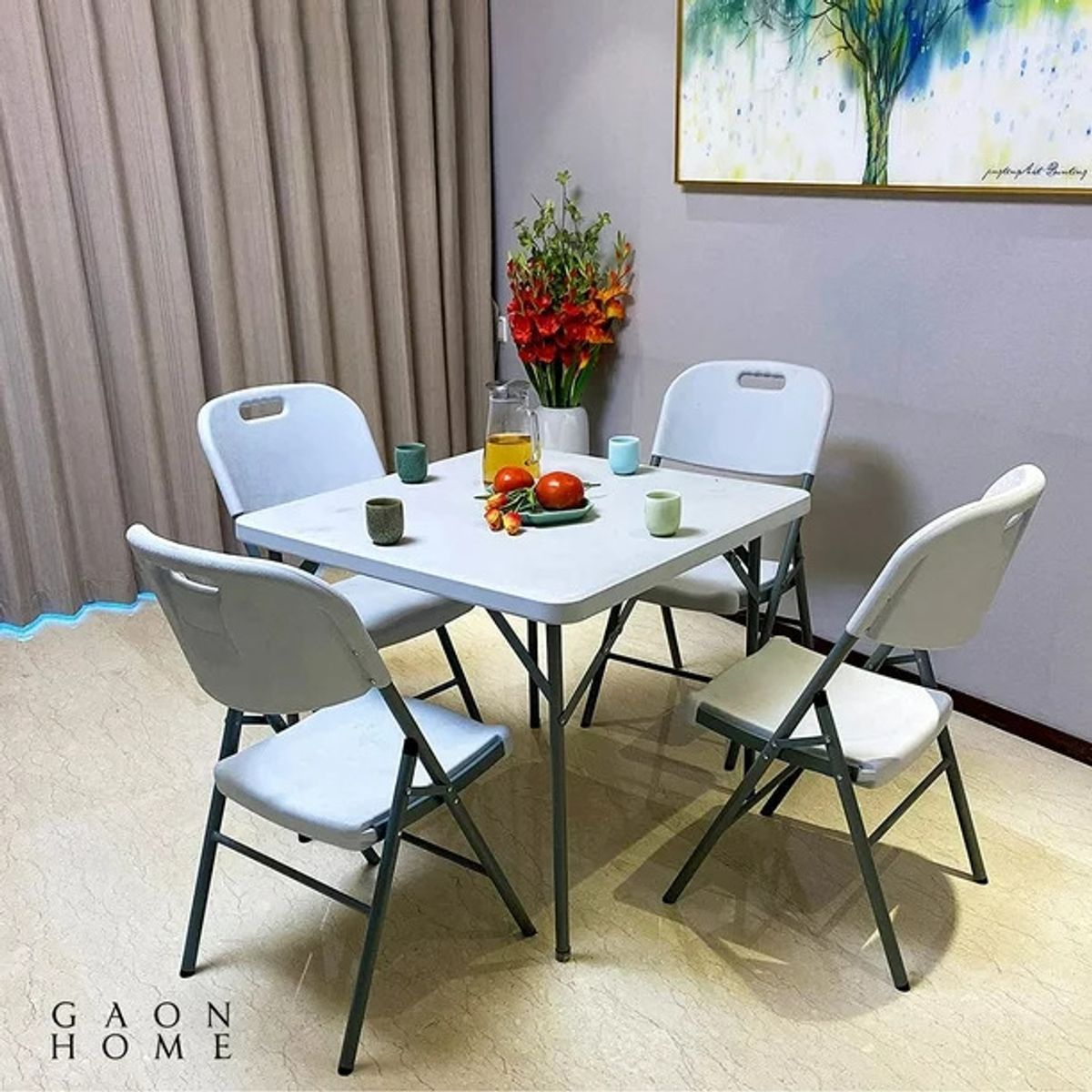 IUNIK - Set De Sillas Plegables Para Fiestas Y Eventos 4 Piezas.