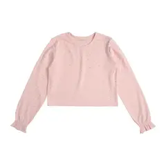 EXCEPTION - Polera Manga Larga Afranelada Niña