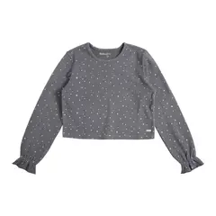 EXCEPTION - Polera Manga Larga Afranelada Niña