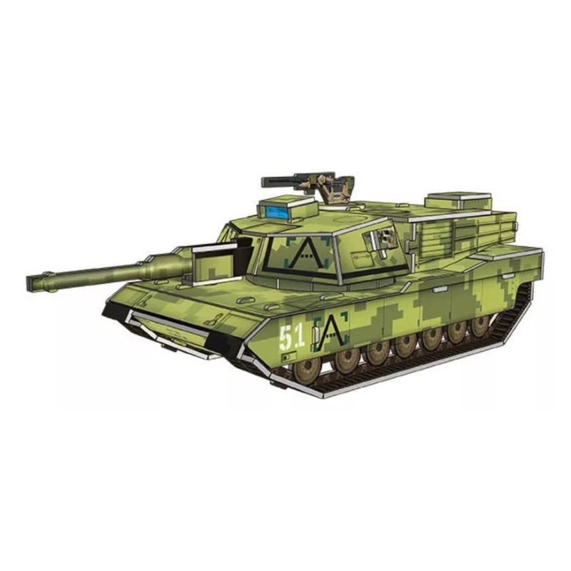 GENERICO - Rompecabezas 3d Del Tanque M1a1 Abrams Puzzle 3d