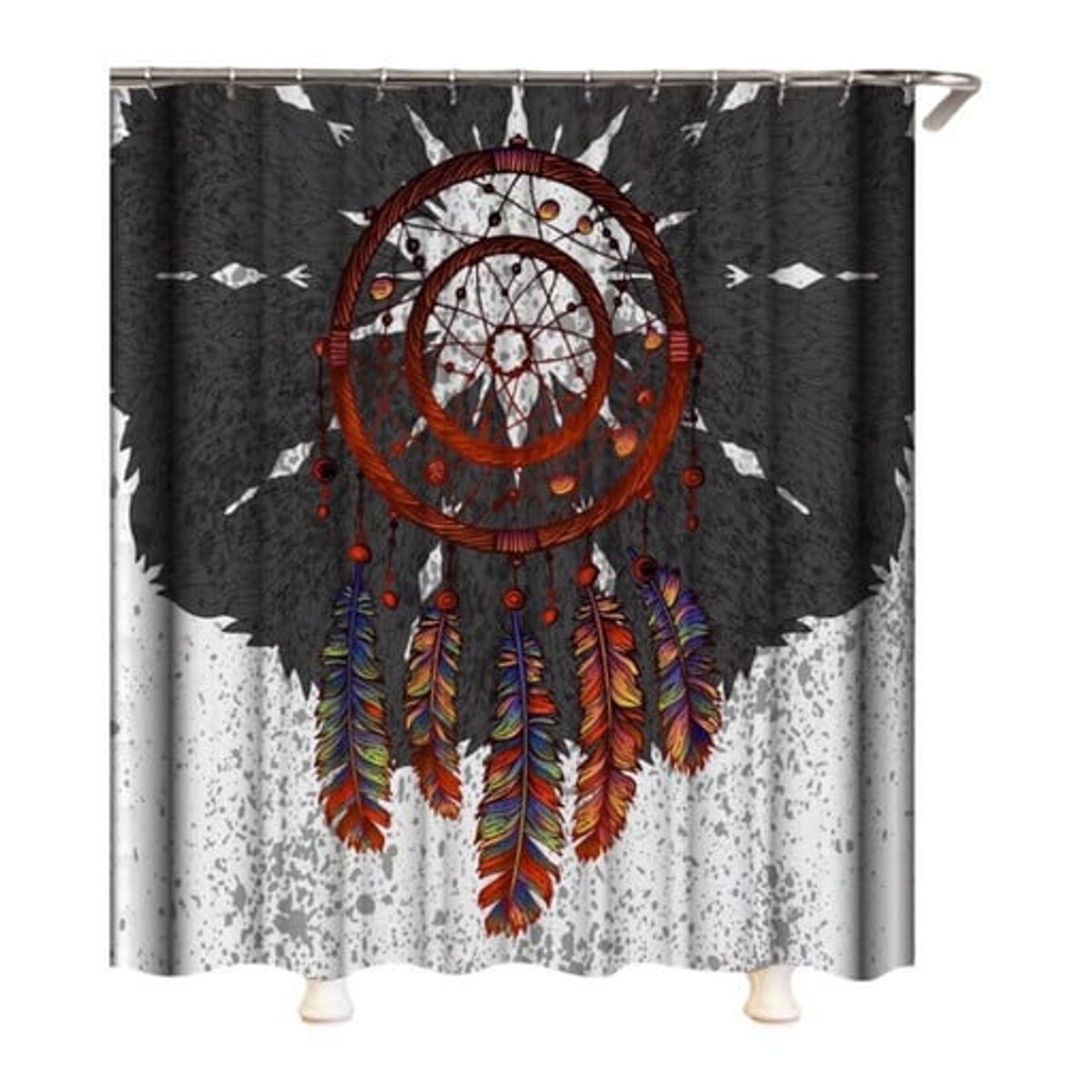 GENERICO - CORTINA DE BAÑO MAS FORRO DE DUCHA IMPERMEABLE