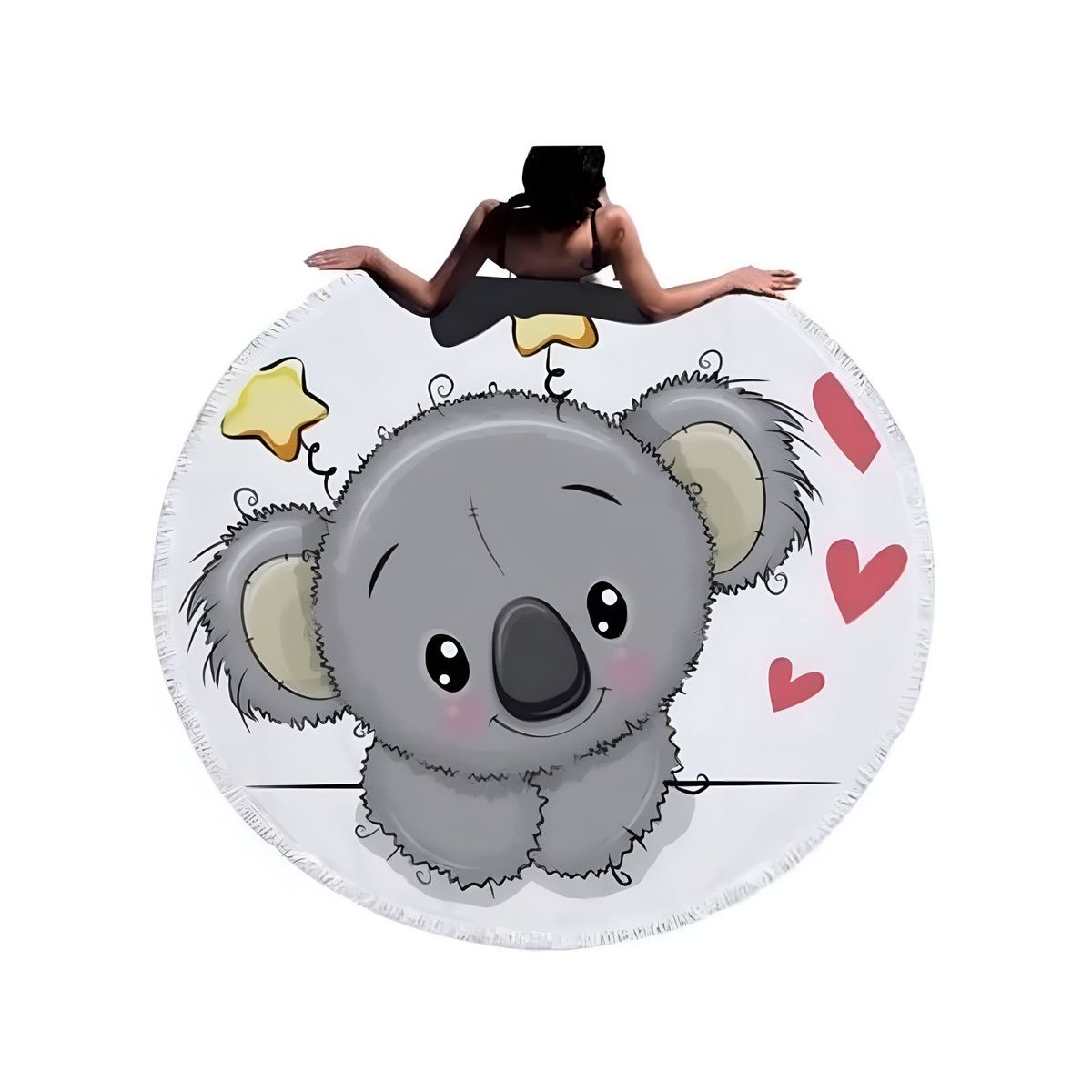 GENERICO - Toalla Manta redonda playera con diseño koala