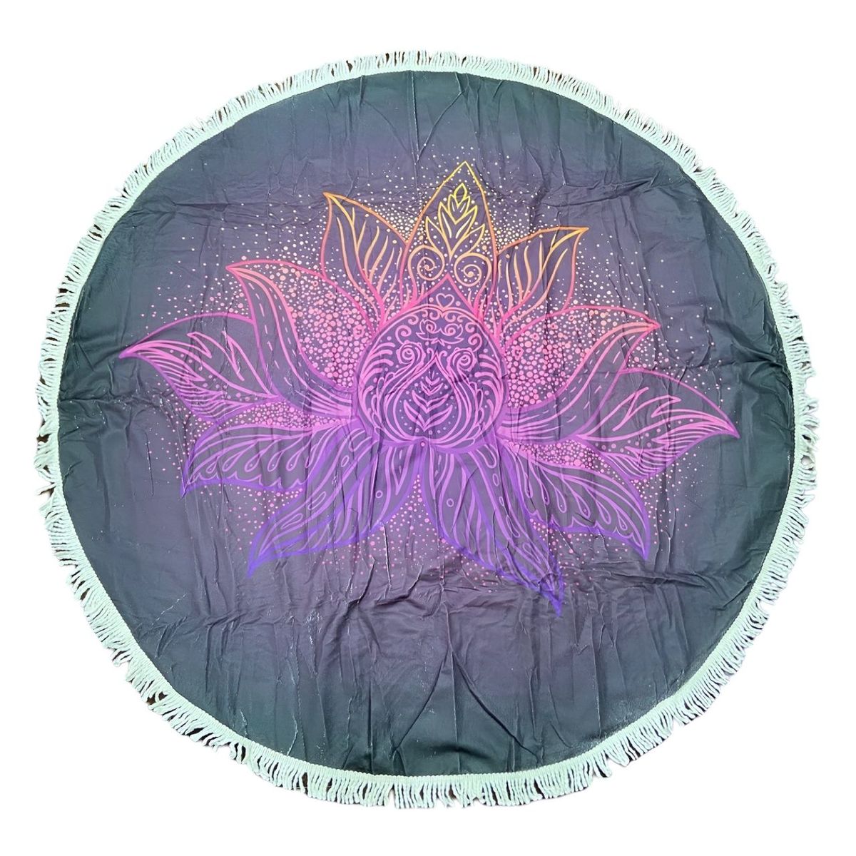 GENERICO - Toalla Manta redonda playera con diseño flor