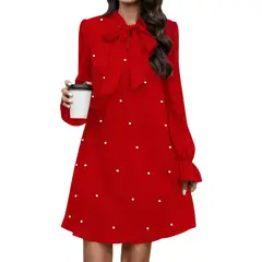 BLWOENS - Vestidos casuales de para mujeres - Rojo
