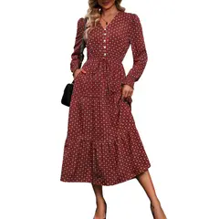 BLWOENS - Vestidos casuales de para mujeres - Rojo