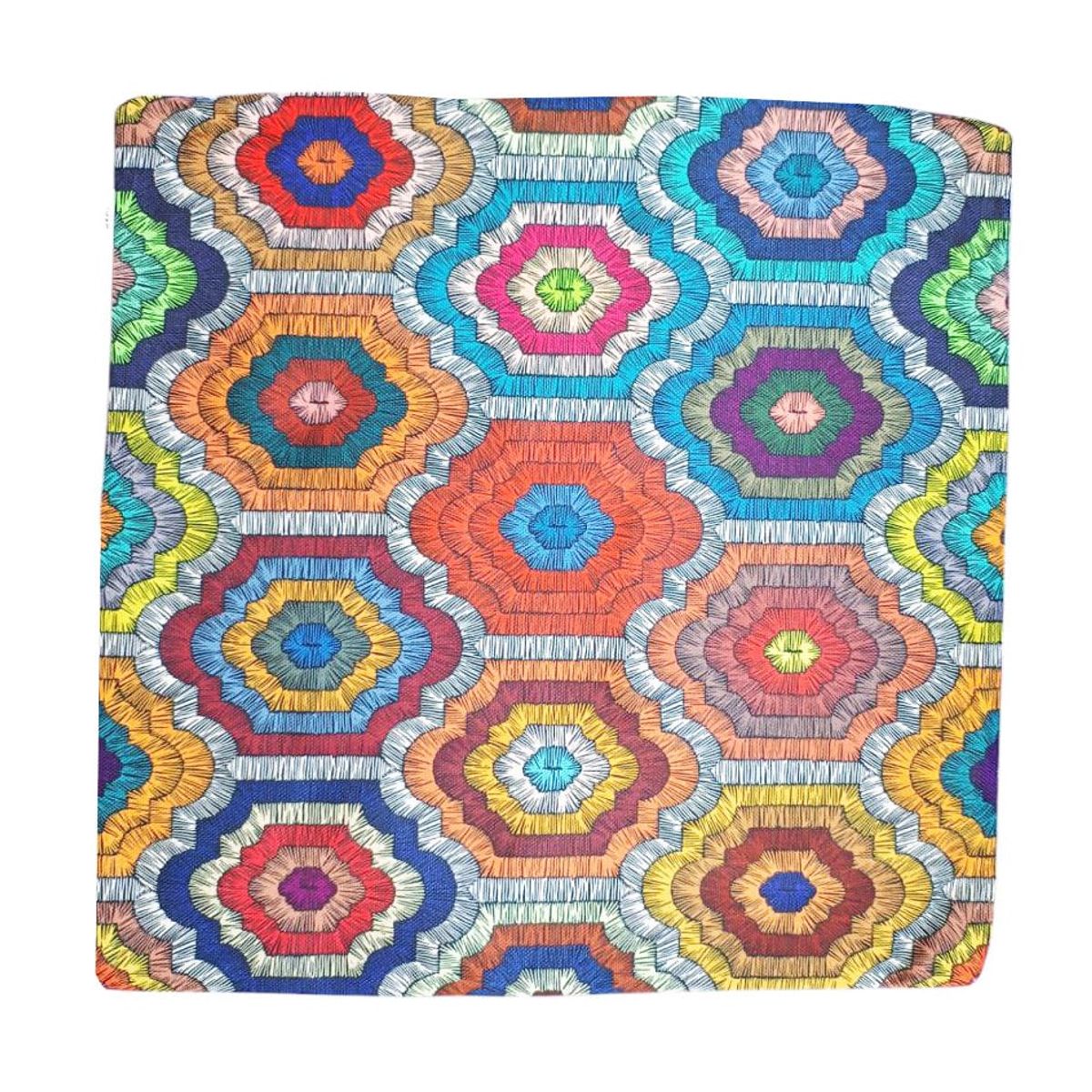 GENERICO - Pack de 2 fundas de Cojín Diseño Top Rombos colores