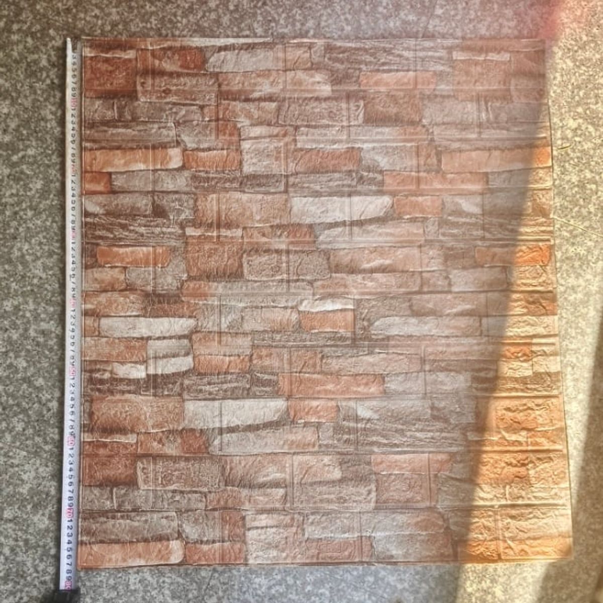 TOLVA - Pack 10 Laminas 3D tipo ladrillo Autoadhesivas de 70x77