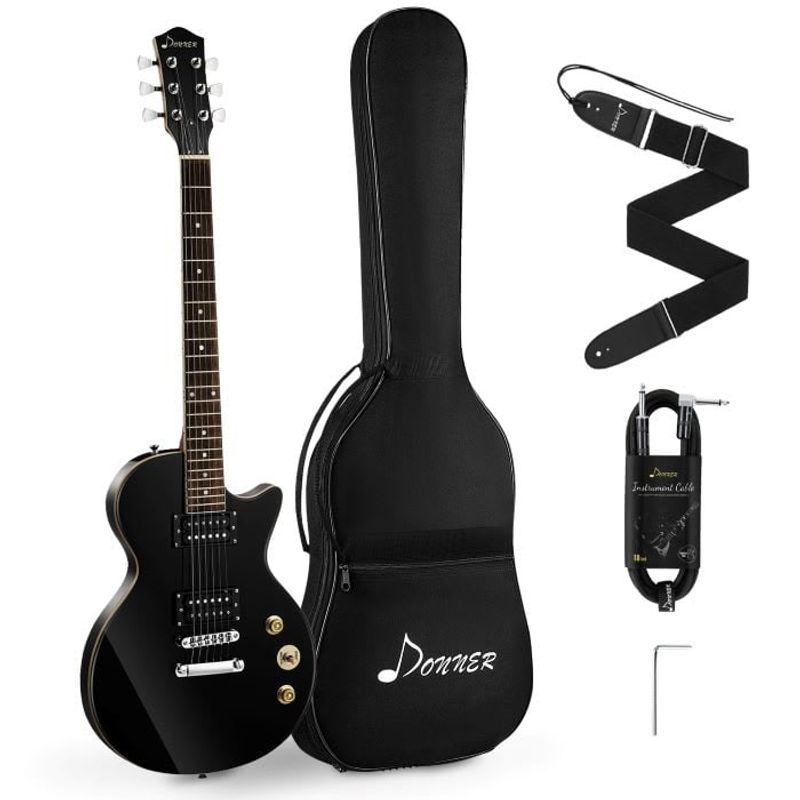DEAN GUITARS - Guitarra Electrica Les Paul Hh Black Dlp-124B Donner