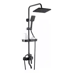 LABALAOS - Columna De Ducha Negra Mate - 3 Funciones