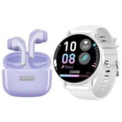 LENOVO - LP40 PRO Audífonos Bluetooth y reloj inteligente