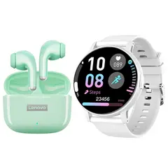 LENOVO - LP40 PRO Audífonos Bluetooth y reloj inteligente