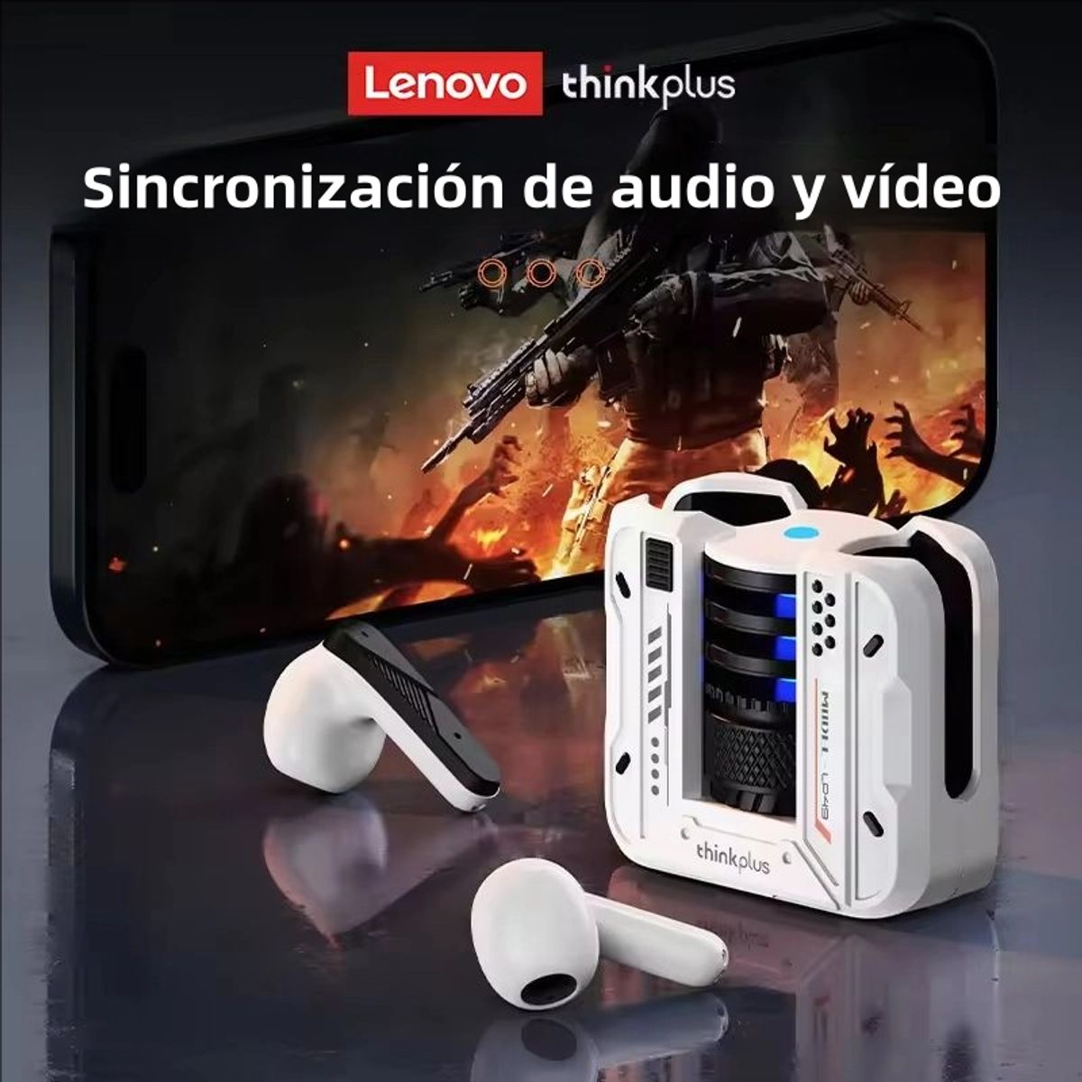 LENOVO - Audífonos Bluetooth Lenovo LP49 Blanco
