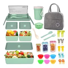 TIOZONEY - Fiambrera Para Niños Lunch Box Adultos Caja Bento Kit 32pcs