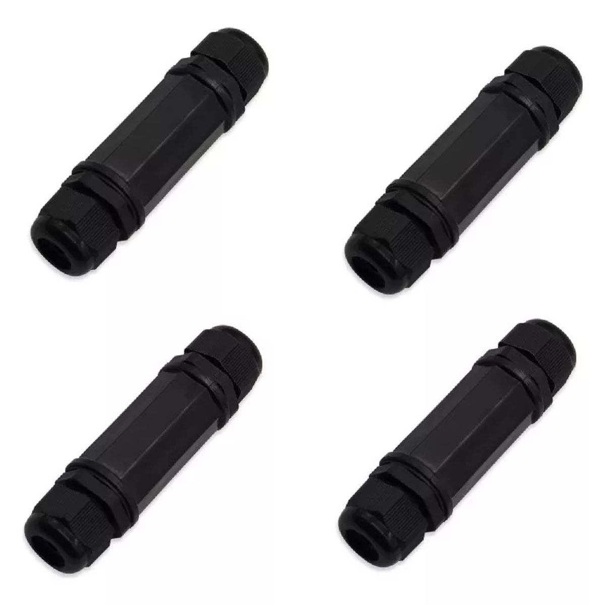 KUANGYE - Pack 4 Conectores Copla Rj45 Ip67 Lan Hembra Red Exterior
