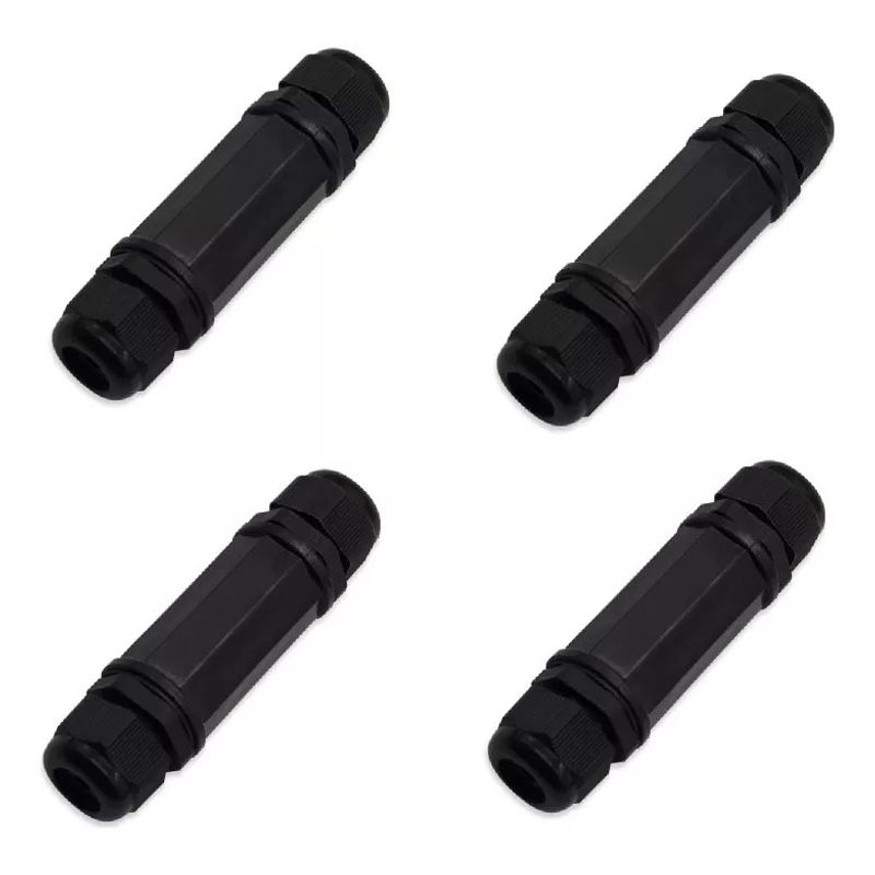 KUANGYE - Pack 4 Conectores Copla Rj45 Ip67 Lan Hembra Red Exterior