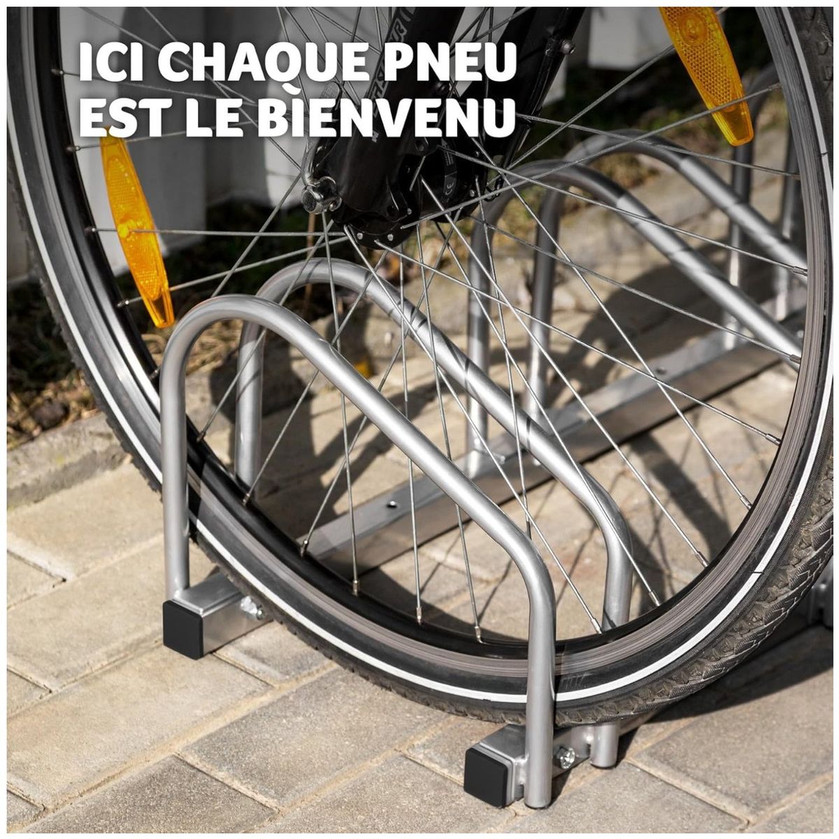 KUANGYE - Bicicletero Soporte Portabicicletas Acero Para 5 Puestos