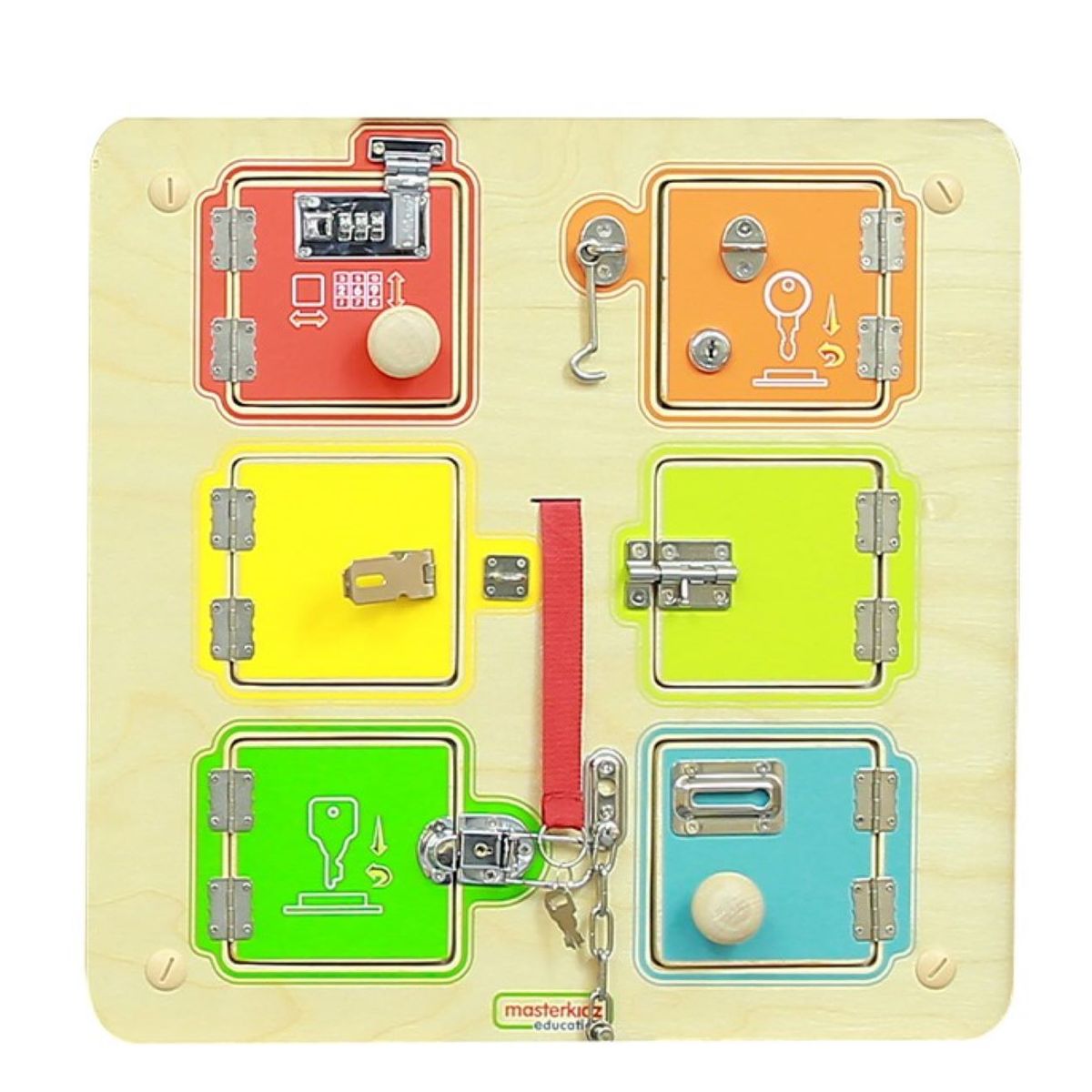 MASTERKIDS - Puerta con llave para aprendizaje -Tablero de Pared