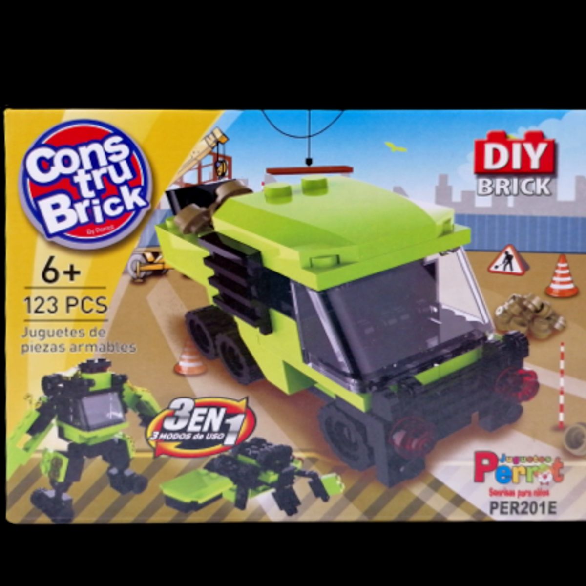 PERROT - Construbrick Tolva 3 en 1 Juguetes Perrot