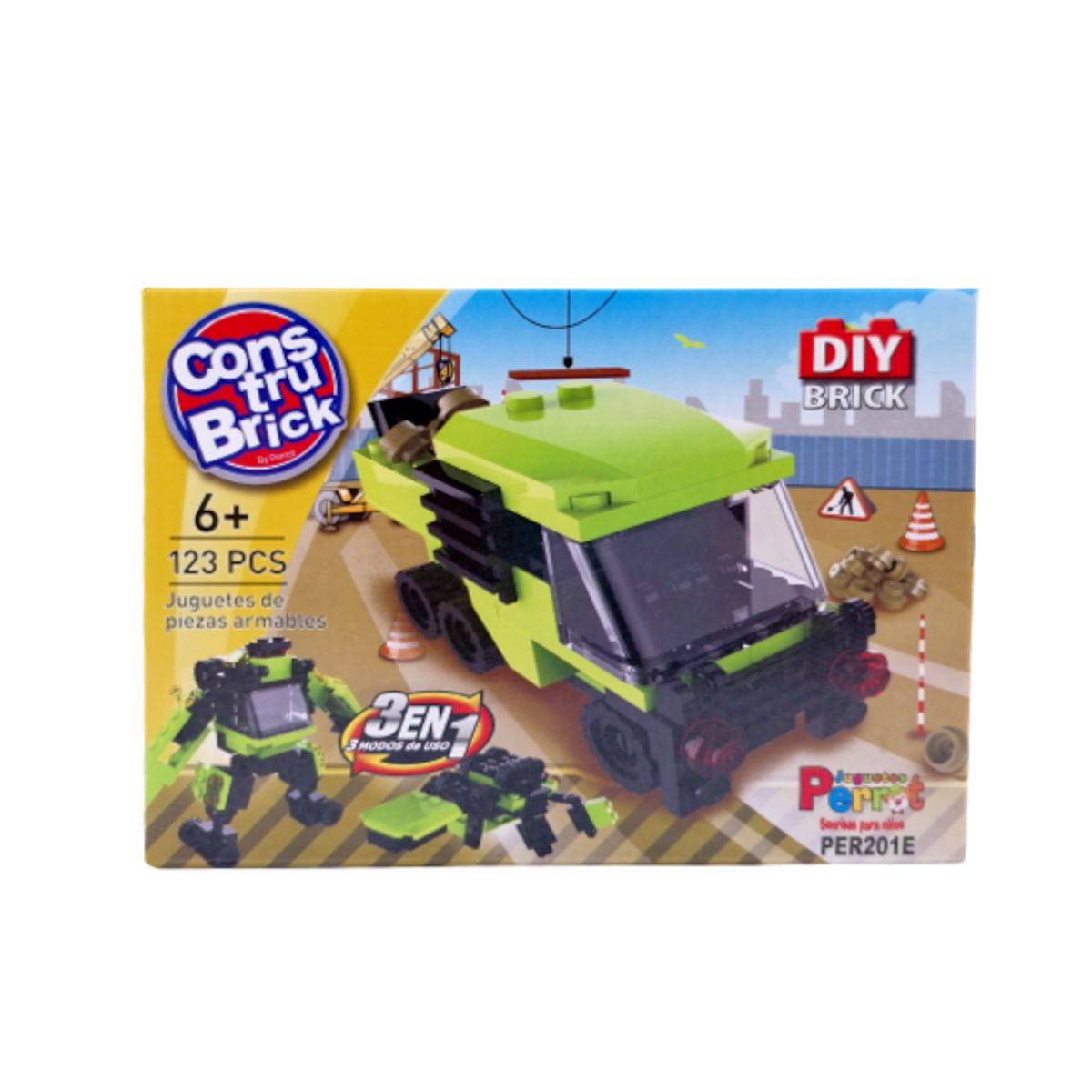 PERROT - Construbrick Tolva 3 en 1 Juguetes Perrot