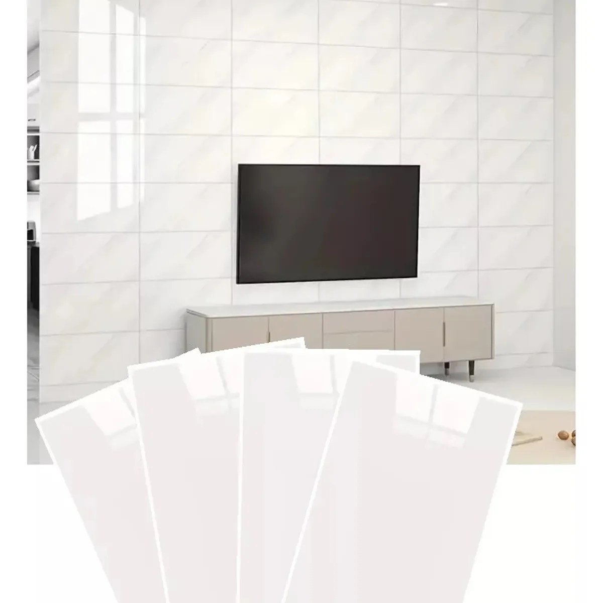 EOLAND - Pack X12 Palmetas Autoadhesivas Laminas Para Paredes 30x60cm